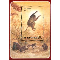 1992. Прыгающие обезьяны (с/с) (Неперфорированные марки)			