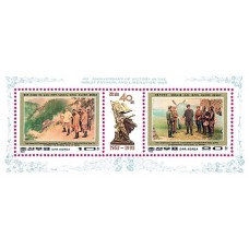 1993.  президентКим Ир Сен (Листы из 2-х марок) (Неперфорированные марки)			