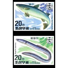 1996.  Пресноводная рыба(Неперфорированные марки)