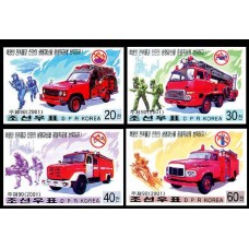 2001. Пожарные машины(Неперфорированные марки)