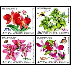 2010.  Орхидеи (беззубцовые марки)